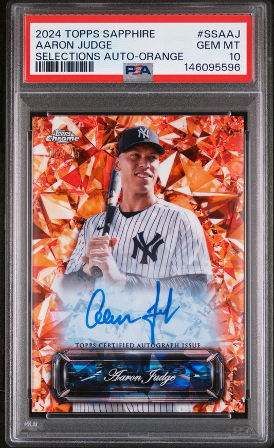 2024 Topps Sapphire Aaron Judge Auto /25 PSA 10